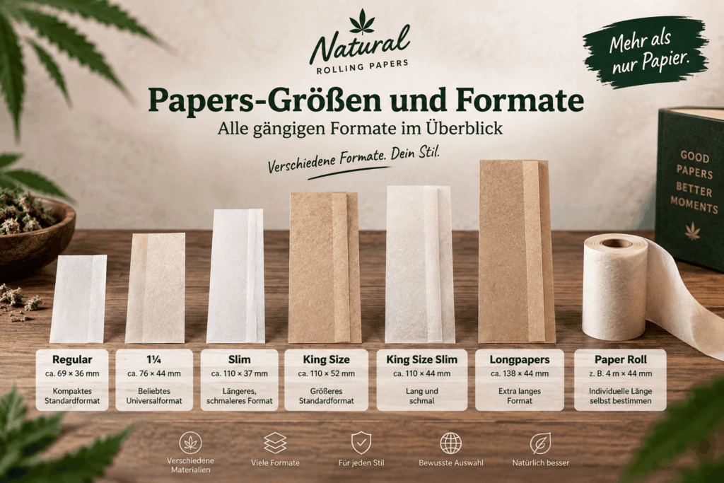 Papers-Größen und Formate im Vergleich